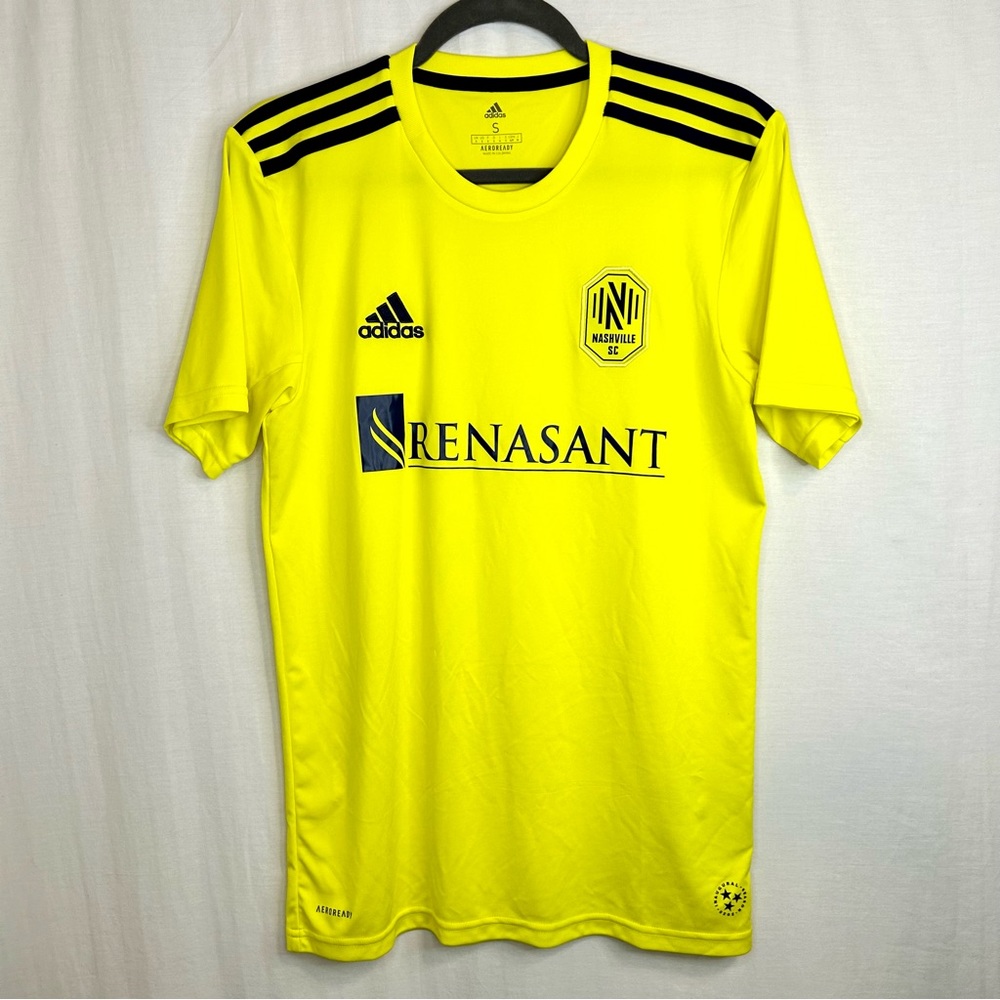 Nashville SC Soccer Club Inaugural Season Adidas Jersey Size Small Yellow 2020